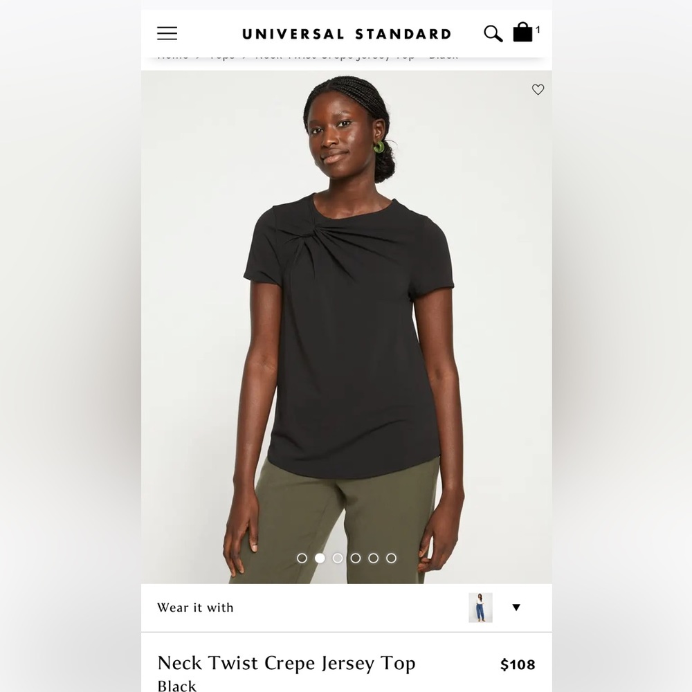 NWT Neck Twist Crepe top! Size 14-16 or Universal Standard Small